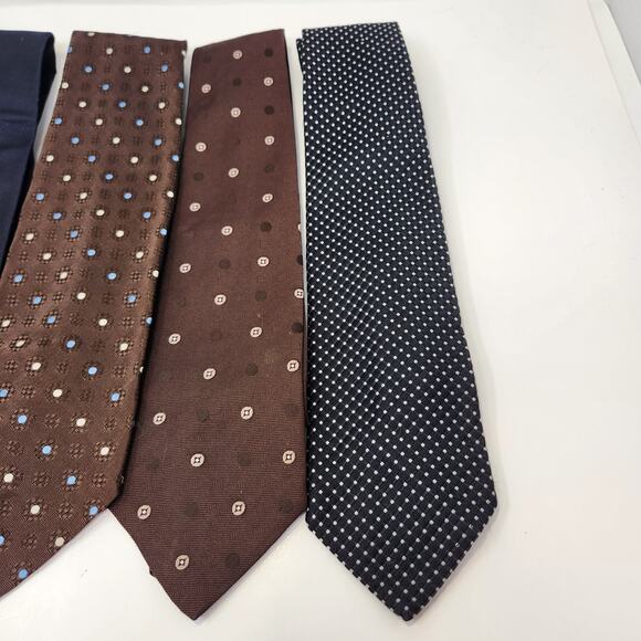 Givenchy Gentlemen Paris Vintage Tie Lot of 5 Neckties Brown Black Red Blue - Picture 3 of 6